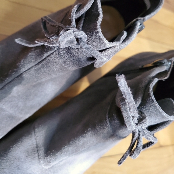 COCLICO Taupe Suede Wooden Platform Ankle Boots, EU 40 - Picture 13 of 14